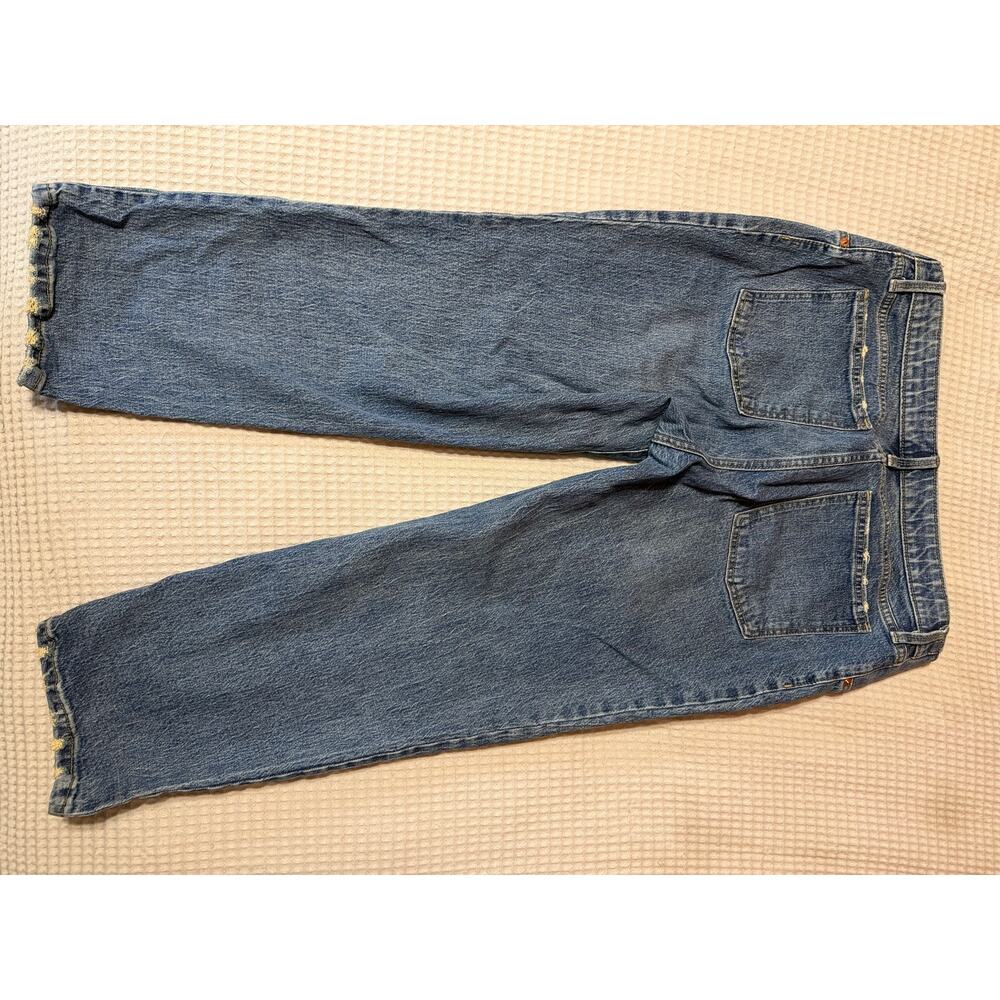 Isabel Maternity Vintage Straight Panel Medio Blue Jeans Size 10 Classic Mamma - Picture 11 of 11